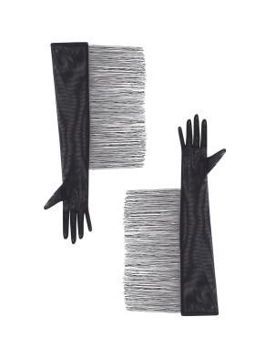 Перчатки сетка с бахрамой 