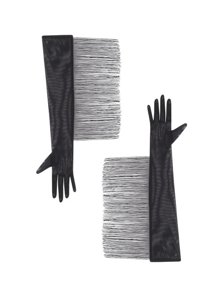 Рукавички сітка з бахрамою