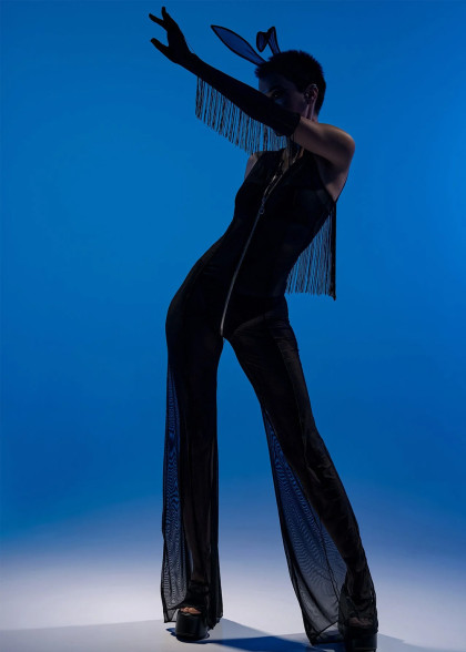 Рукавички сітка з бахрамою