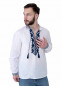 Мужская белая вышиванка из льна, 220222, размеры S, M, L, XL, 2XL, 3XL