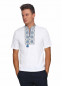 Мужская вышитая футболка белая, 240175, размеры S, M, L, XL, 2XL