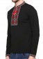 Мужская вышиванка черная Народная, 240183, размеры S, XL, 2XL