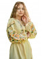 Вышитое платье миди желтое, 250166, размеры XS, S, M, L, XL, 2XL, 3XL