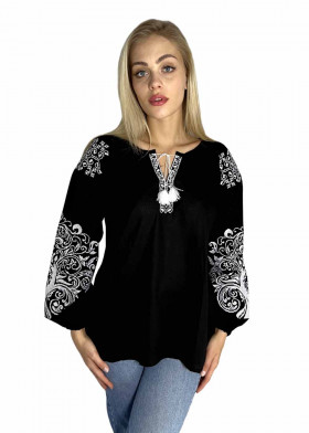 Вышиванка черная Дерево жизни