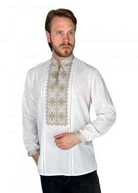 Вышиванка мужская из льна
