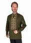 Вышиванка мужская зеленая, 280110, размеры S, M, L, XL, 2XL