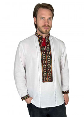 Мужская вышиванка белая Светомир