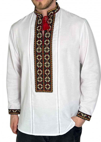 Мужская вышиванка белая Светомир