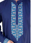 Вышиванка мужская синяя Влас, 440203, размеры S, M, L, XL, 2XL
