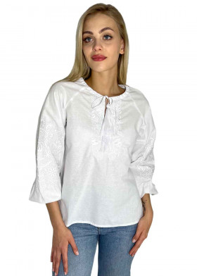 Вышиванка женская белая по белому