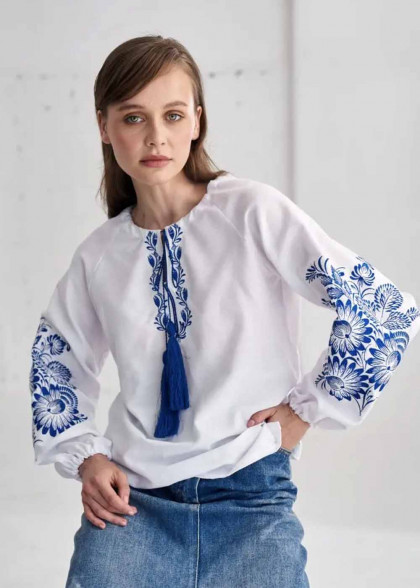 Вышиванка белая Георгина