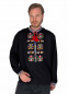 Вышиванка мужская чёрная Подолян, 450205, размеры 2XL, 3XL, 4XL