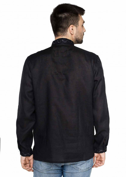 Вышиванка мужская черная Киевская