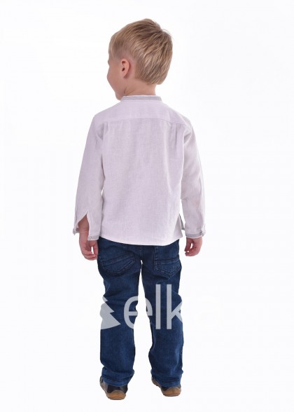 Дитяча вишиванка Грім біла