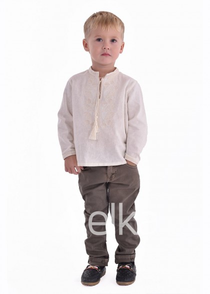 Дитяча вишиванка молочна