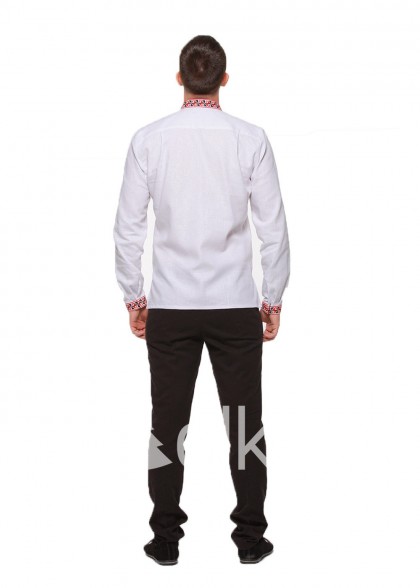 Мужская вышиванка Стихия красно-черная