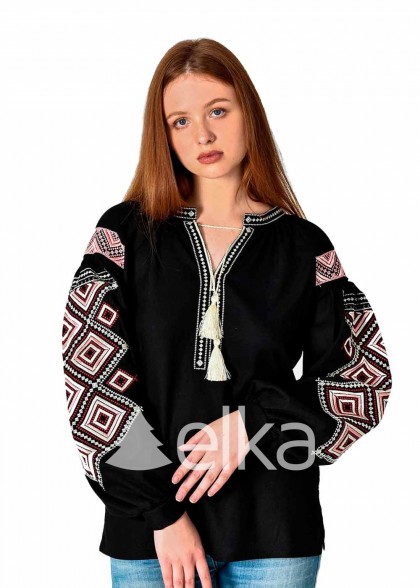 Вышиванка женская Созвездие черная