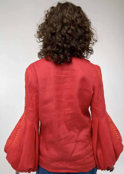 Вышитая блуза Струмивка красная