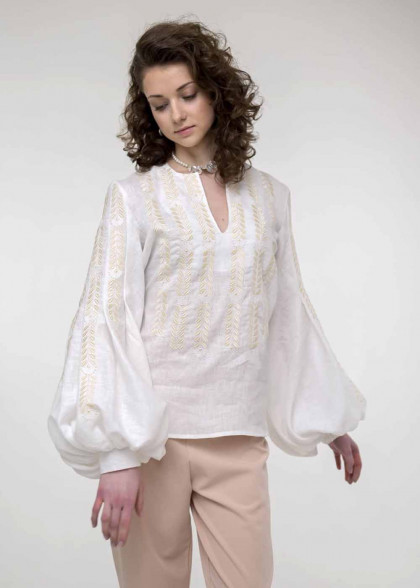 Вышитая блуза Струмивка белая