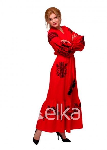 Платье вышиванка Восточный сад