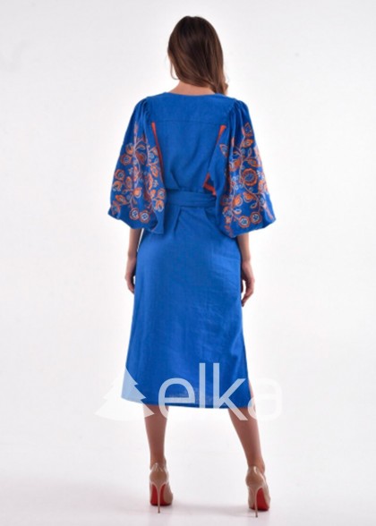 Платье вышиванка Находка синее