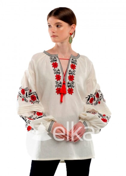 Вышиванка женская молочная