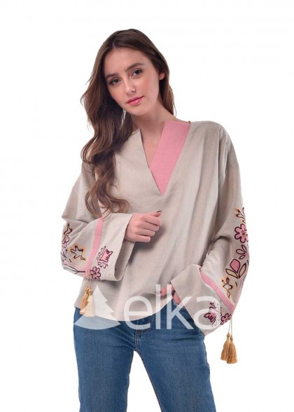 Embroidered shirt Flowering valley