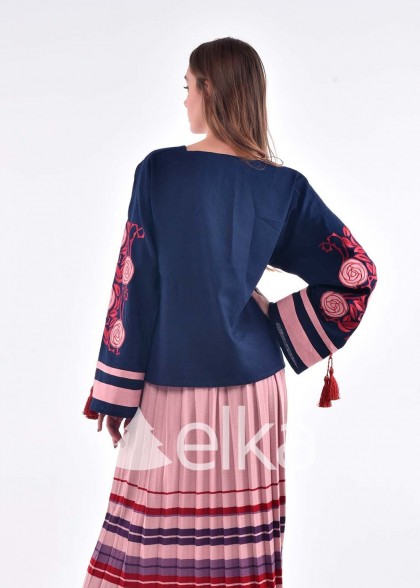 Embroidered shirt for women Rosehip