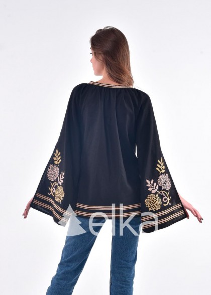 Вышиванка Княжна черная