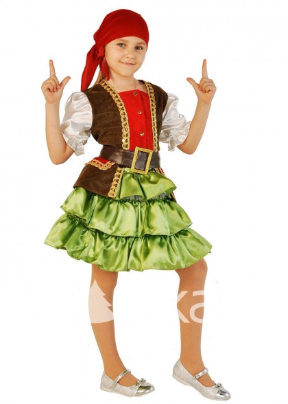 Rogue pirate costume for girl