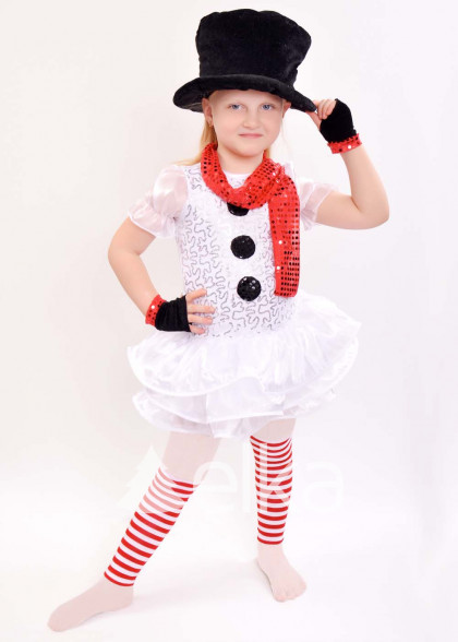 Карнавальний костюм Сніговик дівчинка