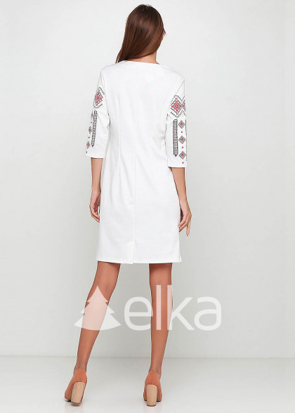 Embroidered dress white