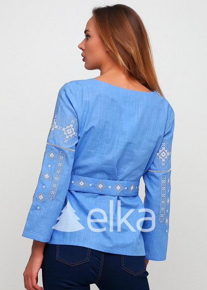 Embroidered shirt for women Tradition blue