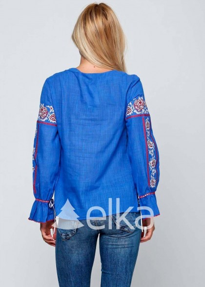 Вышиванка женская синяя