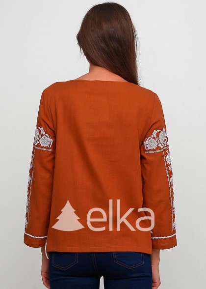 Вышиванка женская коричневая