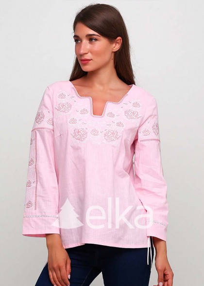 Вышиванка женская нежно-розовая