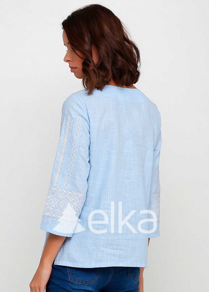 Embroidered shirt Ethno blue