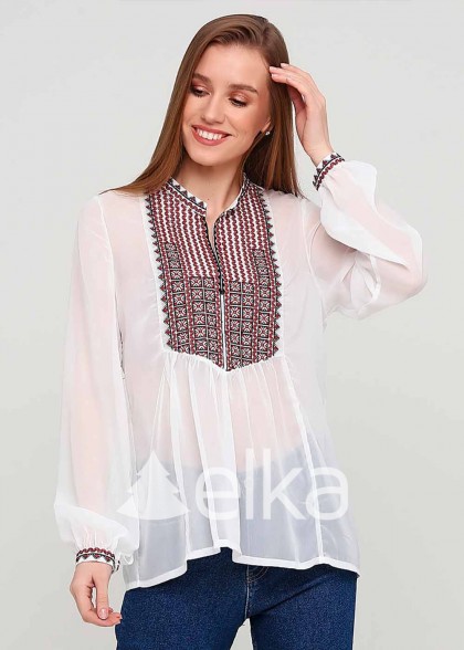 Women chiffon embroidery