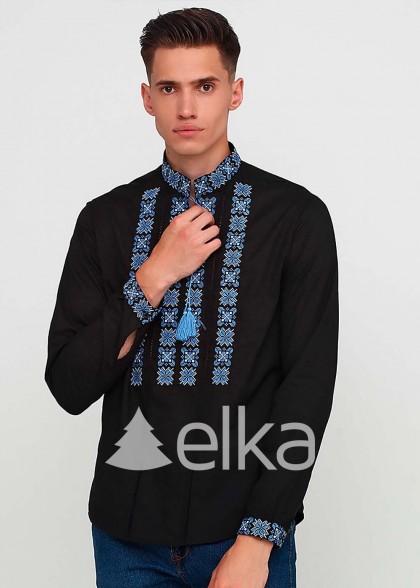 Мужская вышиванка Синие Зори