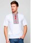 Мужская вышитая футболка Народная белая, 240169, размеры S, M, L, XL, 2XL