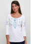 Белая футболка вышитая крестиком, 240120, размеры S, M, L, XL, 2XL, 3XL