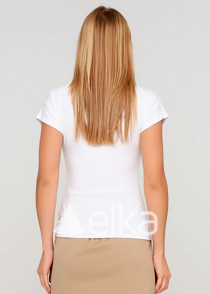 Women white embroidered T-shirt