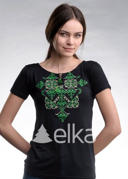 Embroidered t-shirt Fern