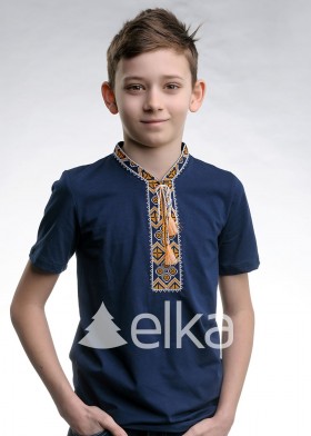 Детская футболка с желтой вышивкой