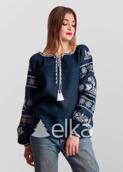 Embroidered shirt Magic bird
