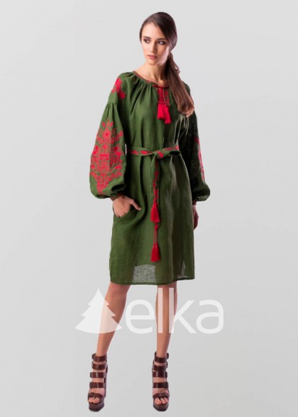 Платье вышиванка Цветущий сад