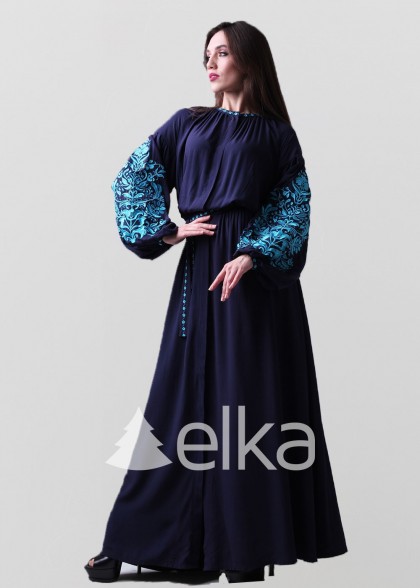 Платье вышиванка Дерево жизни длинное