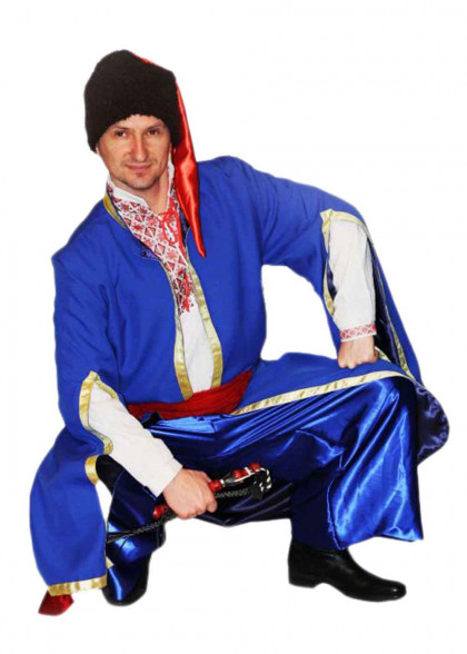 Український чоловічий костюм синій