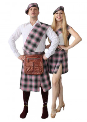 Шотландский национальный костюм парный