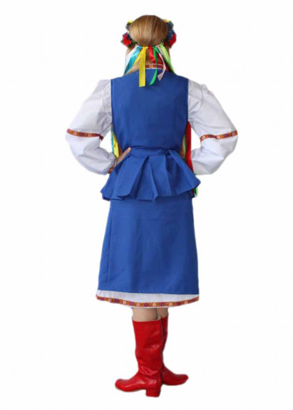Жіночий український костюм синій